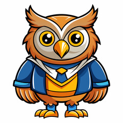 owl, bird, cartoon, animal, vector, illustration, nature, cute, icon, wise, eyes, fun, character, art, feather, brown, halloween, branch, drawing, wild, beak, wildlife, funny, design, comic