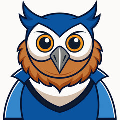 Fototapeta premium owl on white background