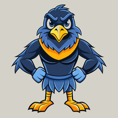 eagle cartoon waving