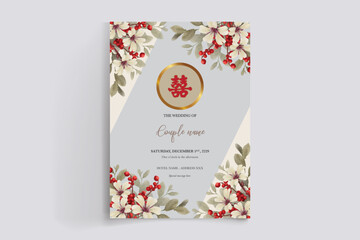 BRIDAL SHOWER FLORAL INVITATION TEMPLATE 