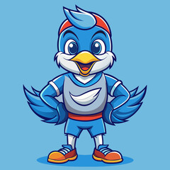 cartoon, vector, illustration, animal, character, bird, comic, fun, art, mascot, cute, halloween, drawing, cartoons, funny, sport