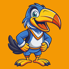 eagle cartoon waving