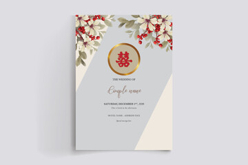 BRIDAL SHOWER FLORAL INVITATION TEMPLATE 