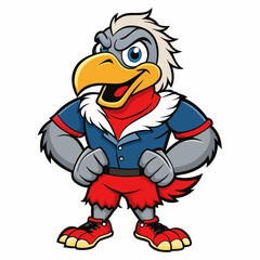 cartoon illustration of an american football player