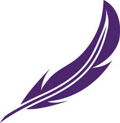 Elegant Purple Feather vector illustration