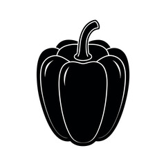 bell pepper silhouette vector design 