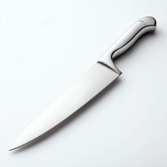 Obraz premium Shiny metal kitchen chef's knife