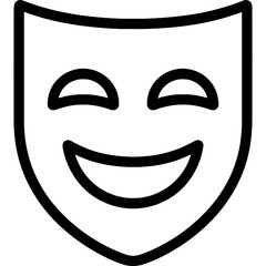 Fototapeta premium Minimal vector theater mask design