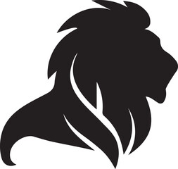 Majestic lion head silhouette representing power and royalty