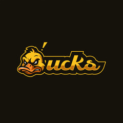 Duck head mascot logo