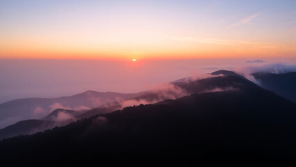 Obraz premium sunrise over mountains, 8K image