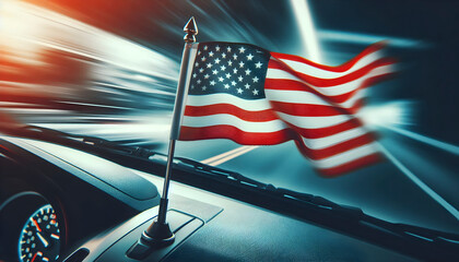 American flag, 4th of July celebration concept, patriotic mood, Ai created image