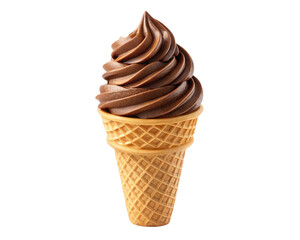 Delicious Chocolate Ice Cream Cone Swirl Dessert Sweet Treat Food Photography