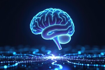 Fototapeta premium Digital Brain AI Neural Network Technology Mind
