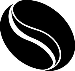 Coffee Bean Silhouette Vector Illustration 