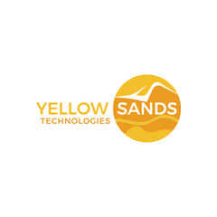 Warm and inviting Yellow Sands logo with golden tones and beach-inspired elements, ideal for resorts, travel brands, or wellness businesses seeking a sunny, relaxing vibe.

