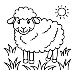 Adorable Cute Sheep Coloring Pages – Fun, Relaxing and Whimsical Sheep Designs for Kids and Adults, Printable PDF, Fluffy Farm Animals, Kawaii Lamb Art