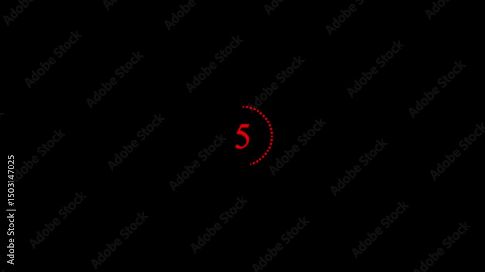 Aufkleber futuristic 10 seconds countdown timer modern circle. circle countdown timer motion graphics on red c