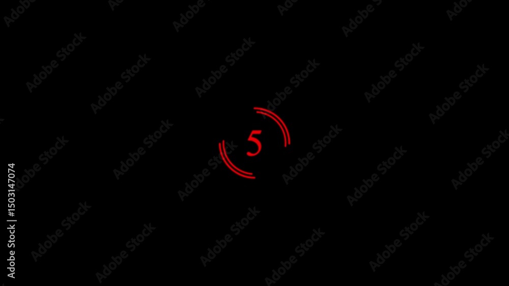 Leinwandbilder digital abstract circle going in double round and layer red color circles endless counting. double c