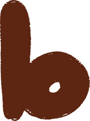 A creative and artistic interpretation of the letter 'b' in a bold