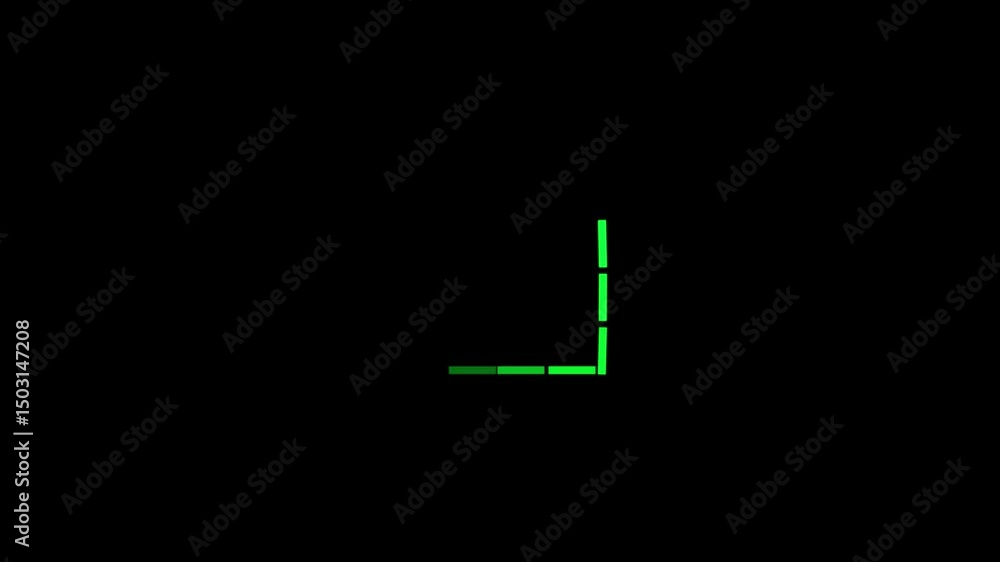 Poster digital connection beautiful green color arrow loading icon animation. arrow loading icon animation 