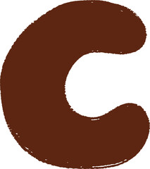 Bold illustration of the lowercase letter 