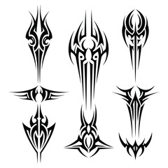Tribal Tattoo Style Vector for Cultural Artwork