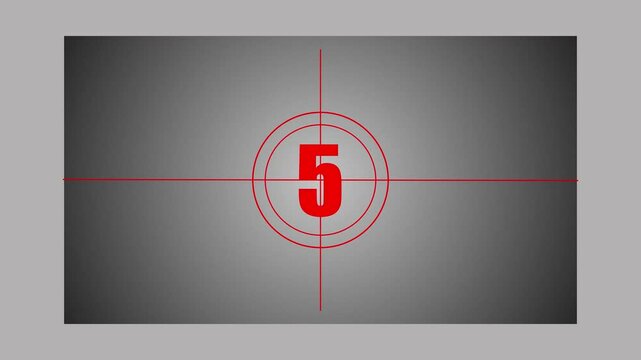 Modern design old movies, flat design, sport applications, new year, banners and social media posters. Realtime countdown from ten to zero with 10 Seconds Countdown animation in white background.