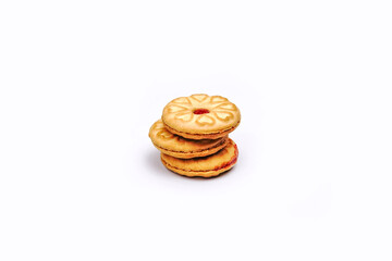 Cookies with strawberry jam layer