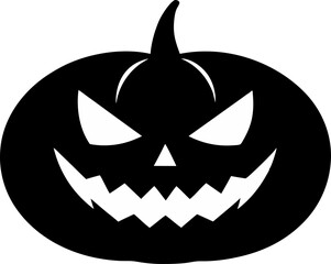 Jack O Lantern Face Silhouette Vector 