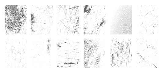 Fototapeta premium Dirty grunge texture vector collection. Use by texture, page, background, scratch, grain, frame, paint, design.