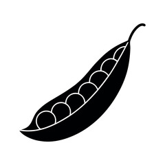 peas silhouette vector