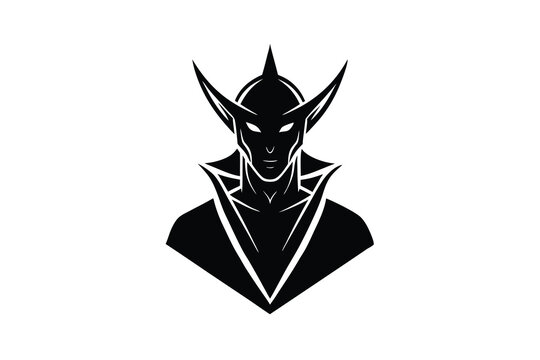 Dark elf lord silhouette fantasy character design