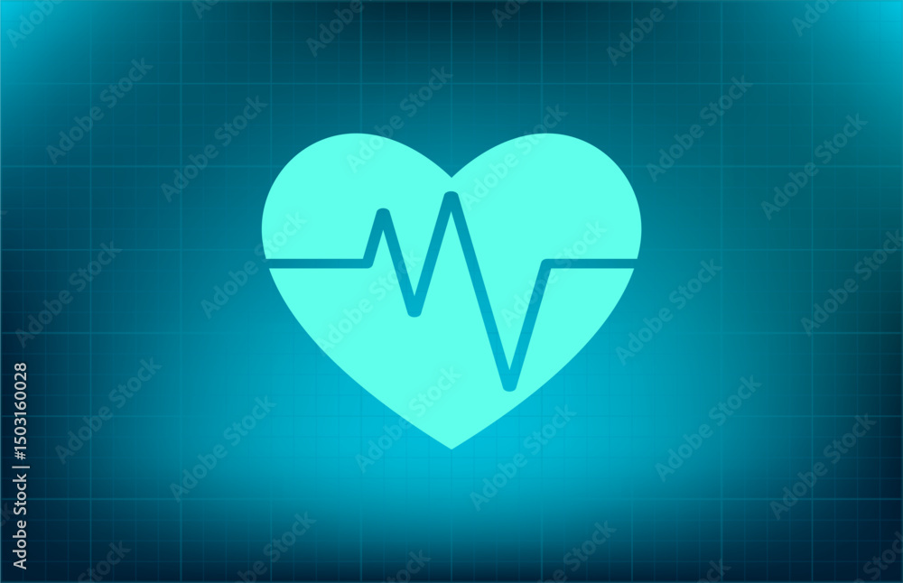 Poster vector icon on a blue background with a gradient