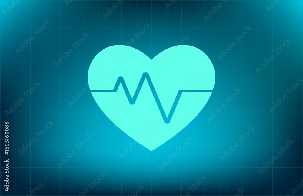 Poster vector icon on a blue background with a gradient