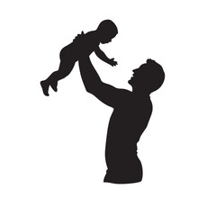 Vector Silhouette of Dad Lifting Baby – Parenting and Love Symbol
father-baby-silhouette-love-vector.eps
