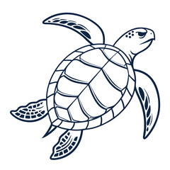 Turtle icon vector on white background. Adobe Illustrator Artwork