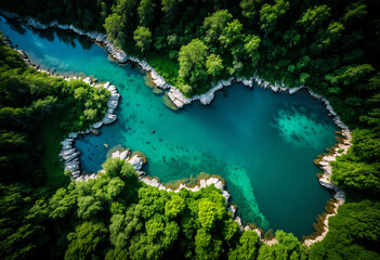 aerial view of tropical island in thailand