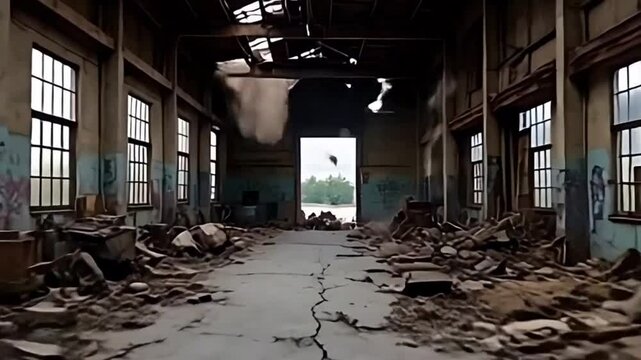 Abandoned Industrial Warehouse in Decay