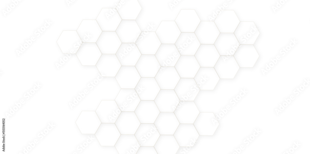 Poster abstract white hexagon concept background. seamless pattern with hexagon. hexagonal white hexagons h