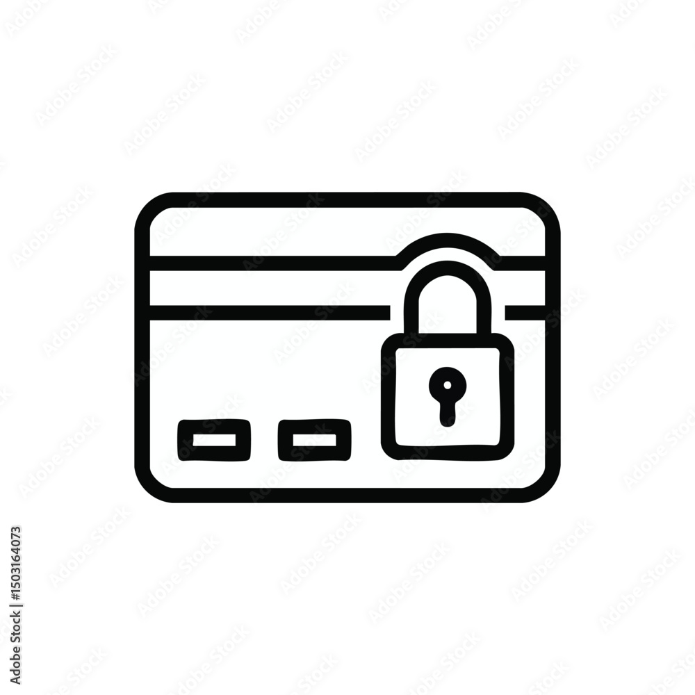 Poster secure payment card with security lock