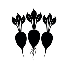 Fototapeta premium root vegetables vector silhouette