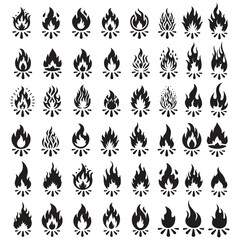 fire icons set , fire icons 