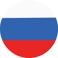 russia flag, round flag of russia 
