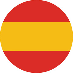 Obraz premium spain flag round icon