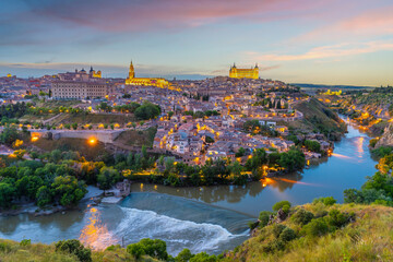 Toledo city skyline, cityscape of  Spain