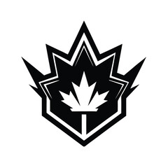Canadian Crown Maple Leaf Badge.
