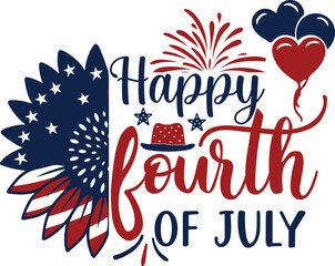 Happy fourth of July svg