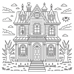 Fototapeta premium Sweet Halloween Coloring Pages for Adults