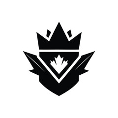 Crown Maple Leaf Shield Logo